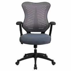 High Back Designer Gray Mesh Executive Swivel Chair With Adjustable Arms - By Flash Furniture - Madison Seating -furniture Shop High Back Designer Gray Mesh Executive Swivel Chair with Adjustable Arms by Flash Furniture 3