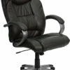 High Back Espresso Brown Leather Executive Swivel Chair With Arms - By Flash Furniture - Madison Seating