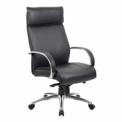 High Back Executive Chair With Aluminum Arms And Chair Base - With Knee Tilt By Boss Office Products - Madison Seating