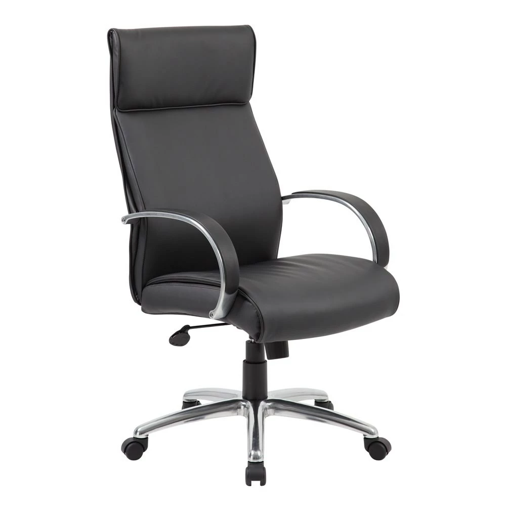 High Back Executive Chair With Aluminum Arms And Chair Base - Without Knee Tilt By Boss Office Products - Madison Seating 3 High Back Executive Chair With Aluminum Arms And Chair Base - Without Knee Tilt By Boss Office Products - Madison Seating