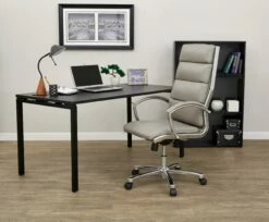 High Back Executive White Faux Leather Chair By Work Smart - Office Star - Madison Seating -furniture Shop High Back Executive White Faux Leather Chair by Work Smart Office Star 2 1 scaled 1