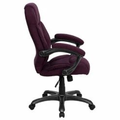 High Back Grape Microfiber Contemporary Executive Swivel Chair With Arms - By Flash Furniture - Madison Seating -furniture Shop High Back Grape Microfiber Contemporary Executive Swivel Chair with Arms by Flash Furniture 1