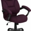 High Back Grape Microfiber Contemporary Executive Swivel Chair With Arms - By Flash Furniture - Madison Seating -furniture Shop High Back Grape Microfiber Contemporary Executive Swivel Chair with Arms by Flash Furniture