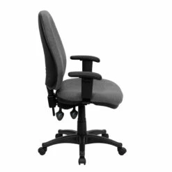 High Back Gray Fabric Executive Swivel Chair With Adjustable Arms - By Flash Furniture - Madison Seating -furniture Shop High Back Gray Fabric Executive Swivel Chair with Adjustable Arms by Flash Furniture 2