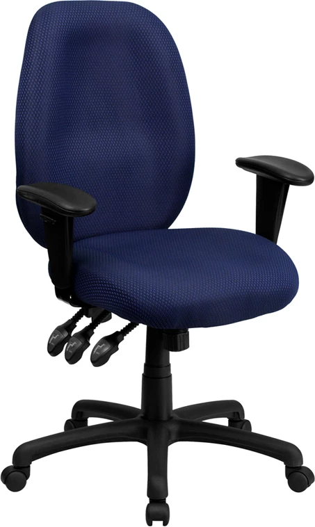 High Back Navy Fabric Multifunction Ergonomic Executive Swivel Chair With Adjustable Arms - By Flash Furniture - Madison Seating 3 High Back Navy Fabric Multifunction Ergonomic Executive Swivel Chair With Adjustable Arms - By Flash Furniture - Madison Seating