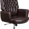 High Back Traditional Tufted Brown Leather Executive Swivel Chair With Arms - By Flash Furniture - Madison Seating -furniture Shop High Back Traditional Tufted Brown Leather Executive Swivel Chair with Arms by Flash Furniture