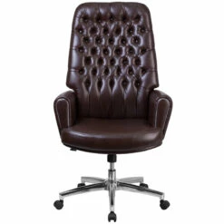 High Back Traditional Tufted Brown Leather Executive Swivel Chair With Arms - By Flash Furniture - Madison Seating -furniture Shop High Back Traditional Tufted Brown Leather Executive Swivel Chair with Arms by Flash Furniture 3