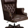 High Back Traditional Tufted Brown Leather Executive Swivel Chair With Arms - By Flash Furniture - Madison Seating