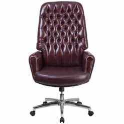 High Back Traditional Tufted Burgundy Leather Executive Swivel Chair With Arms - By Flash Furniture - Madison Seating -furniture Shop High Back Traditional Tufted Burgundy Leather Executive Swivel Chair with Arms by Flash Furniture 3 1