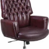 High Back Traditional Tufted Burgundy Leather Executive Swivel Chair With Arms - By Flash Furniture - Madison Seating -furniture Shop High Back Traditional Tufted Burgundy Leather Executive Swivel Chair with Arms by Flash Furniture 4