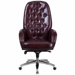 High Back Traditional Tufted Burgundy Leather Multifunction Executive Swivel Chair With Arms - By Flash Furniture - Madison Seating -furniture Shop High Back Traditional Tufted Burgundy Leather Multifunction Executive Swivel Chair with Arms by Flash Furniture 3