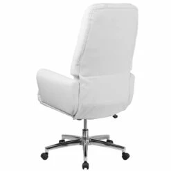 High Back Traditional Tufted White Leather Executive Swivel Chair With Arms - By Flash Furniture - Madison Seating -furniture Shop High Back Traditional Tufted White Leather Executive Swivel Chair with Arms by Flash Furniture 2
