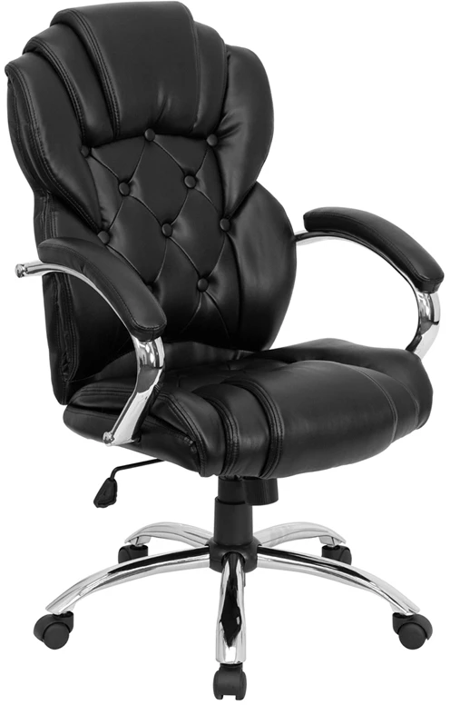 High Back Transitional Style Black Leather Executive Swivel Chair With Arms - By Flash Furniture - Madison Seating 3 High Back Transitional Style Black Leather Executive Swivel Chair With Arms - By Flash Furniture - Madison Seating