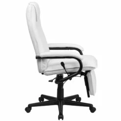 High Back White Leather Executive Reclining Swivel Chair With Arms - By Flash Furniture - Madison Seating -furniture Shop High Back White Leather Executive Reclining Swivel Chair with Arms by Flash Furniture 1