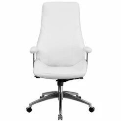 High Back White Leather Executive Swivel Chair With Arms - By Flash Furniture - Madison Seating -furniture Shop High Back White Leather Executive Swivel Chair with Arms by Flash Furniture 1