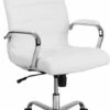 High Back White Leather Executive Swivel Chair With Chrome Base And Arms - By Flash Furniture - Madison Seating -furniture Shop High Back White Leather Executive Swivel Chair with Chrome Base and Arms by Flash Furniture
