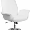 High Back White Leather Executive Swivel Chair With Flared Arms - By Flash Furniture - Madison Seating -furniture Shop High Back White Leather Executive Swivel Chair with Flared Arms by Flash Furniture