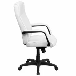 High Back White Leather Executive Swivel Chair With Memory Foam Padding With Arms - By Flash Furniture - Madison Seating 7 High Back White Leather Executive Swivel Chair With Memory Foam Padding With Arms - By Flash Furniture - Madison Seating -furniture Shop High Back White Leather Executive Swivel Chair with Memory Foam Padding with Arms by Flash Furniture 1
