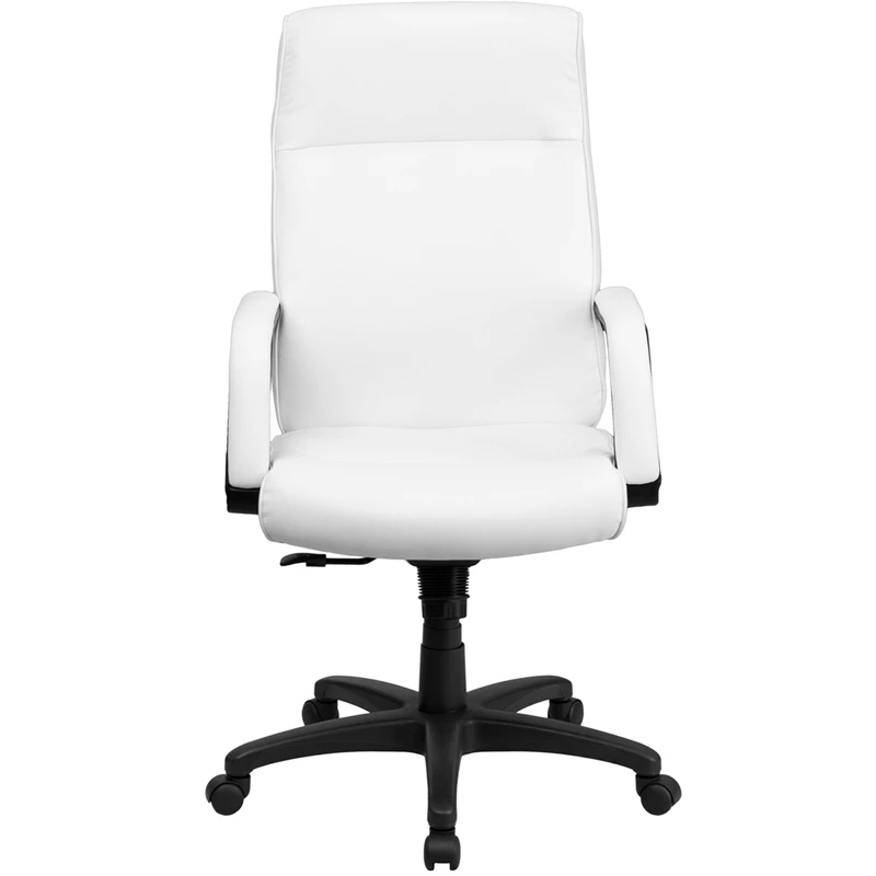 High Back White Leather Executive Swivel Chair With Memory Foam Padding With Arms - By Flash Furniture - Madison Seating 6 High Back White Leather Executive Swivel Chair With Memory Foam Padding With Arms - By Flash Furniture - Madison Seating - Image 4