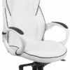High Back White Vinyl Executive Swivel Chair With Black Trim And Arms - By Flash Furniture - Madison Seating -furniture Shop High Back White Vinyl Executive Swivel Chair with Black Trim and Arms by Flash Furniture