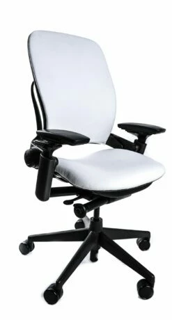 Leap Chair V2 In White Leather By Steelcase - Madison Seating