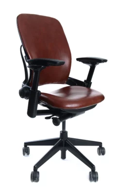 Leap Chair V2 In Brown Leather By Steelcase - Madison Seating