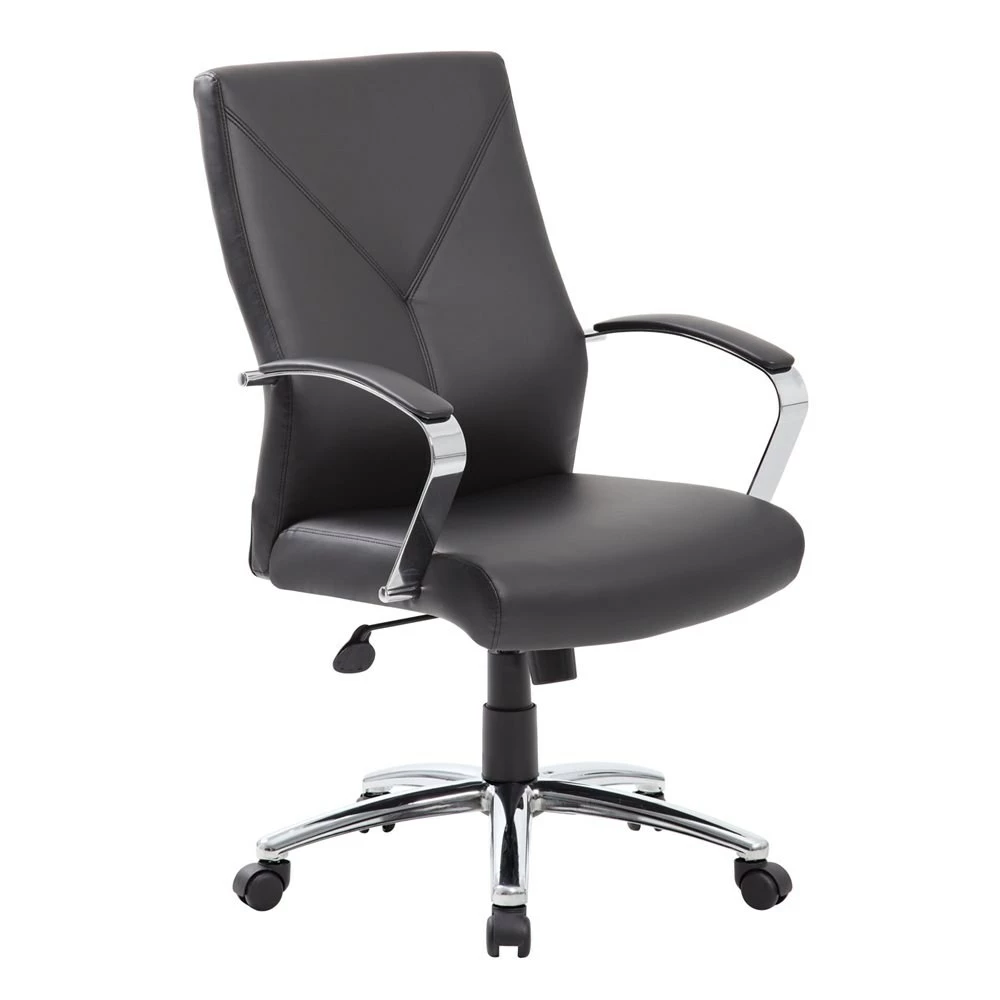LeatherPlus Executive Chair With Black LeatherPlus Upholstery By Boss Office Products - Madison Seating 3 LeatherPlus Executive Chair With Black LeatherPlus Upholstery By Boss Office Products - Madison Seating