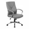 LeatherPlus Executive Chair With Grey LeatherPlus Upholstery By Boss Office Products - Madison Seating 2 LeatherPlus Executive Chair With Grey LeatherPlus Upholstery By Boss Office Products - Madison Seating -furniture Shop LeatherPlus Executive Chair with Grey LeatherPlus Upholstery by Boss Office Products