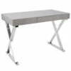 Luster Contemporary Desk In Grey By LumiSource - Madison Seating 2 Luster Contemporary Desk In Grey By LumiSource - Madison Seating -furniture Shop Luster Contemporary Desk in Grey by LumiSource