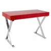 Luster Contemporary Desk In Red By LumiSource - Madison Seating -furniture Shop Luster Contemporary Desk in Red by LumiSource