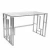 Mandarin Office Desk In Clear - Stainless By LumiSource - Madison Seating 1 Mandarin Office Desk In Clear - Stainless By LumiSource - Madison Seating -furniture Shop Mandarin Office Desk in Clear Stainless by LumiSource