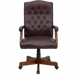Martha Washington Burgundy Leather Executive Swivel Chair With Arms - By Flash Furniture - Madison Seating -furniture Shop Martha Washington Burgundy Leather Executive Swivel Chair with Arms by Flash Furniture 3