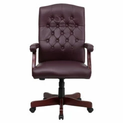 Martha Washington Burgundy Leather Executive Swivel Chair With Arms - By Flash Furniture - Madison Seating -furniture Shop Martha Washington Burgundy Leather Executive Swivel Chair with Arms by Flash Furniture 6