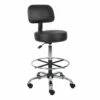 Medical Drafting Stool With Black Caressoft Upholstery By Boss Office Products - Madison Seating -furniture Shop Medical Drafting Stool with Black Caressoft Upholstery by Boss Office Products