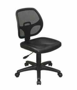 Mesh Screen Back Task Chair With Vinyl Seat By Work Smart - Office Star - Madison Seating