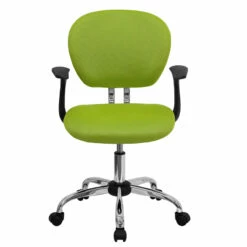 Mid-Back Apple Green Mesh Swivel Task Chair With Chrome Base And Arms - By Flash Furniture - Madison Seating 9 Mid-Back Apple Green Mesh Swivel Task Chair With Chrome Base And Arms - By Flash Furniture - Madison Seating -furniture Shop Mid Back Apple Green Mesh Swivel Task Chair with Chrome Base and Arms by Flash Furniture 3
