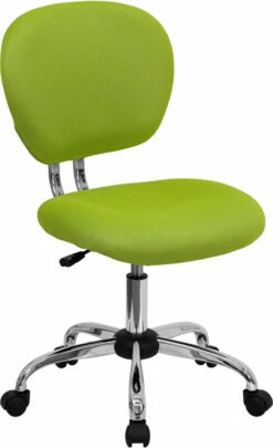 Mid-Back Apple Green Mesh Swivel Task Chair With Chrome Base - By Flash Furniture - Madison Seating