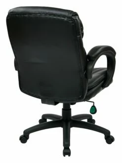Mid Back Black Bonded Leather Executive Chair With Padded Arms By Work Smart - Office Star - Madison Seating -furniture Shop Mid Back Black Bonded Leather Executive Chair with Padded Arms by Work Smart Office Star 3 scaled 1