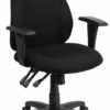 Mid-Back Black Fabric Multifunction Ergonomic Swivel Task Chair With Adjustable Arms - By Flash Furniture - Madison Seating 2 Mid-Back Black Fabric Multifunction Ergonomic Swivel Task Chair With Adjustable Arms - By Flash Furniture - Madison Seating -furniture Shop Mid Back Black Fabric Multifunction Ergonomic Swivel Task Chair with Adjustable Arms by Flash Furniture 7
