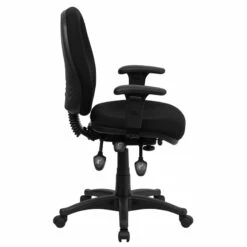 Mid-Back Black Fabric Multifunction Executive Swivel Chair With Adjustable Arms - By Flash Furniture - Madison Seating -furniture Shop Mid Back Black Fabric Multifunction Executive Swivel Chair with Adjustable Arms by Flash Furniture 2