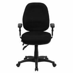 Mid-Back Black Fabric Multifunction Executive Swivel Chair With Adjustable Arms - By Flash Furniture - Madison Seating -furniture Shop Mid Back Black Fabric Multifunction Executive Swivel Chair with Adjustable Arms by Flash Furniture 4
