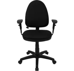 Mid-Back Black Fabric Multifunction Swivel Task Chair With Adjustable Lumbar Support And Adjustable Arms - By Flash Furniture - Madison Seating -furniture Shop Mid Back Black Fabric Multifunction Swivel Task Chair with Adjustable Lumbar Support and Adjustable Arms by Flash Furniture 5