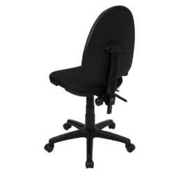 Mid-Back Black Fabric Multifunction Swivel Task Chair With Adjustable Lumbar Support - By Flash Furniture - Madison Seating -furniture Shop Mid Back Black Fabric Multifunction Swivel Task Chair with Adjustable Lumbar Support by Flash Furniture 4