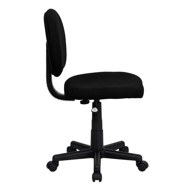 Mid-Back Black Fabric Swivel Task Chair - By Flash Furniture - Madison Seating 4 Mid-Back Black Fabric Swivel Task Chair - By Flash Furniture - Madison Seating - Image 2