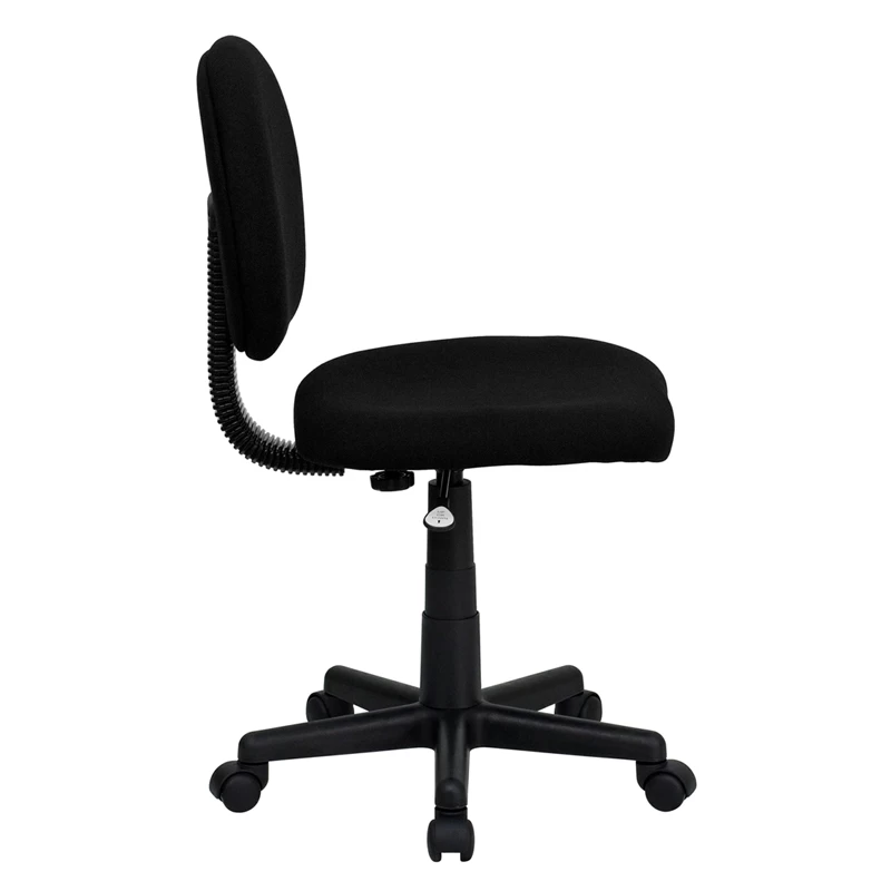 Mid-Back Black Fabric Swivel Task Chair - By Flash Furniture - Madison Seating 5 Mid-Back Black Fabric Swivel Task Chair - By Flash Furniture - Madison Seating - Image 3