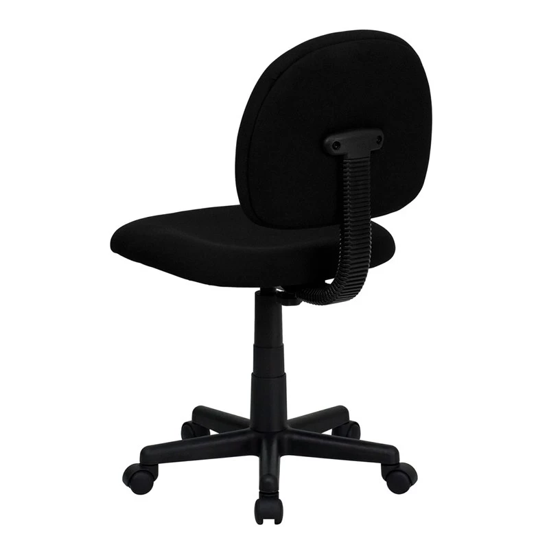 Mid-Back Black Fabric Swivel Task Chair - By Flash Furniture - Madison Seating 6 Mid-Back Black Fabric Swivel Task Chair - By Flash Furniture - Madison Seating - Image 4