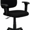 Mid-Back Black Fabric Swivel Task Chair With Adjustable Arms - By Flash Furniture - Madison Seating -furniture Shop Mid Back Black Fabric Swivel Task Chair with Adjustable Arms by Flash Furniture