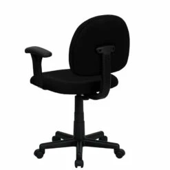 Mid-Back Black Fabric Swivel Task Chair With Adjustable Arms - By Flash Furniture - Madison Seating -furniture Shop Mid Back Black Fabric Swivel Task Chair with Adjustable Arms by Flash Furniture 4