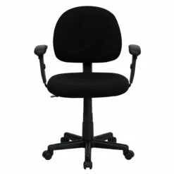 Mid-Back Black Fabric Swivel Task Chair With Adjustable Arms - By Flash Furniture - Madison Seating -furniture Shop Mid Back Black Fabric Swivel Task Chair with Adjustable Arms by Flash Furniture 6