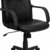 Mid-Back Black Glove Vinyl Executive Swivel Chair With Arms - By Flash Furniture - Madison Seating